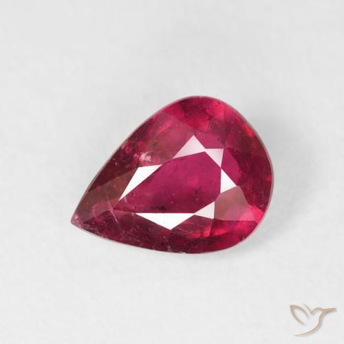 1.26ct Naturale marmellata rossa Rubino, Forma a pera, VS-SI