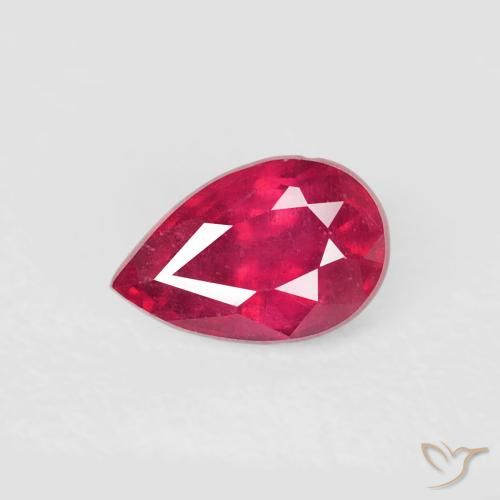 0.70ct Naturale Cremisi Profondo Rubino, Forma a pera, VS-SI