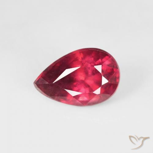 0.72ct Naturale Cremisi Profondo Rubino, Forma a pera, VS-SI