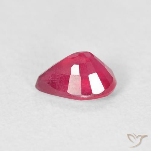Rubino marmellata rossa naturale da 0.63 ct, Forma a pera, VS-SI