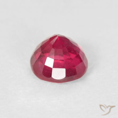 Rubino marmellata rossa naturale da 1.01 ct, Rotondo, VS