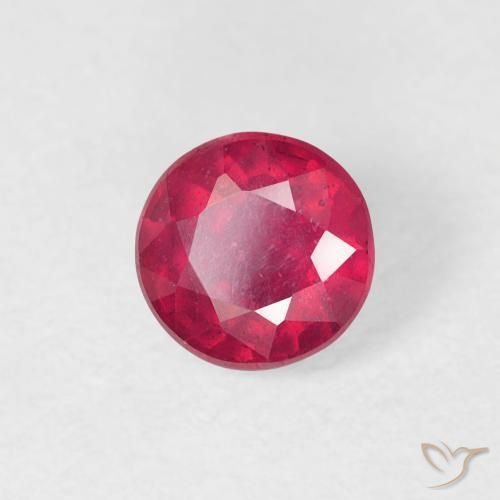 Rubino Rosso tendente al rosa naturale da 0.85 ct, Rotondo, VS