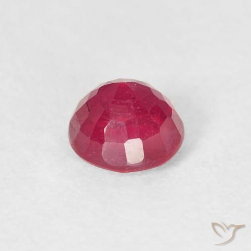 Rubino Rosso tendente al rosa naturale da 0.85 ct, Rotondo, VS