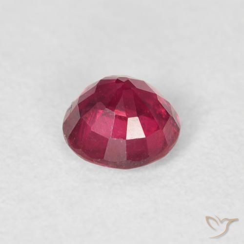 Rubino Rosso tendente al rosa naturale da 0.74 ct, Rotondo, VS
