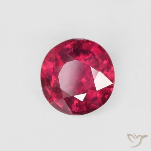 Rubino marmellata rossa naturale da 0.96 ct, Rotondo, VS