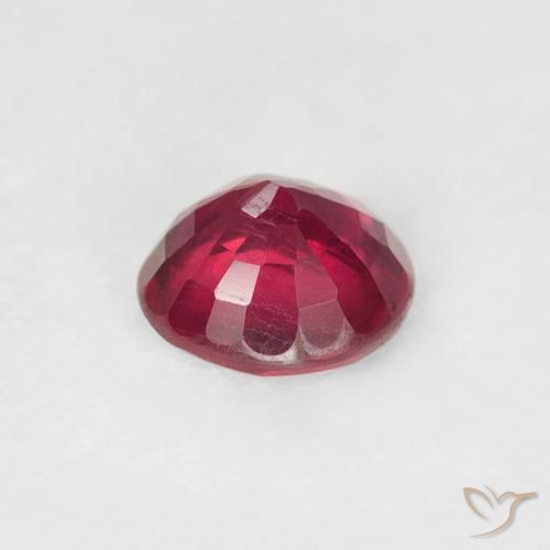 Rubino marmellata rossa naturale da 0.96 ct, Rotondo, VS