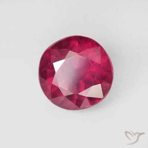 Rubino Cremisi Profondo naturale da 1.04 ct, Rotondo, VS