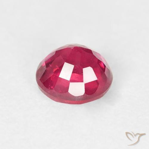 Rubino Rosa rossastra naturale da 0.89 ct, Rotondo, VS