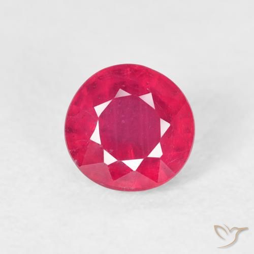 Rubino Rosso medio naturale da 1.04 ct, Rotondo, VS
