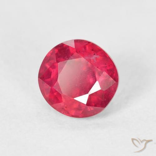 Rubino marmellata rossa naturale da 1.06 ct, Rotondo, VS