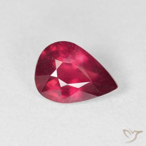 Rubino Rosso medio naturale da 1.50 ct, Forma a pera, VS-SI