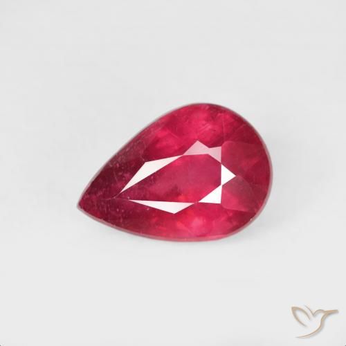 1.21ct Naturale marmellata rossa Rubino, Forma a pera, VS-SI