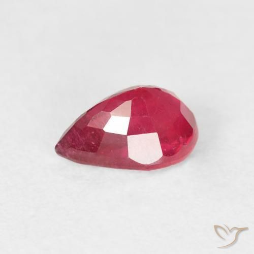 Rubino marmellata rossa naturale da 1.21 ct, Forma a pera, VS-SI