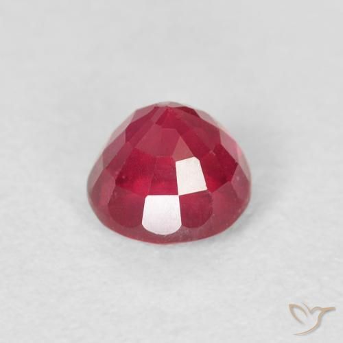 Rubino marmellata rossa naturale da 0.96 ct, Rotondo, VS