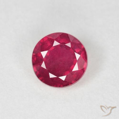 Rubino Rosso medio naturale da 0.81 ct, Rotondo, VS