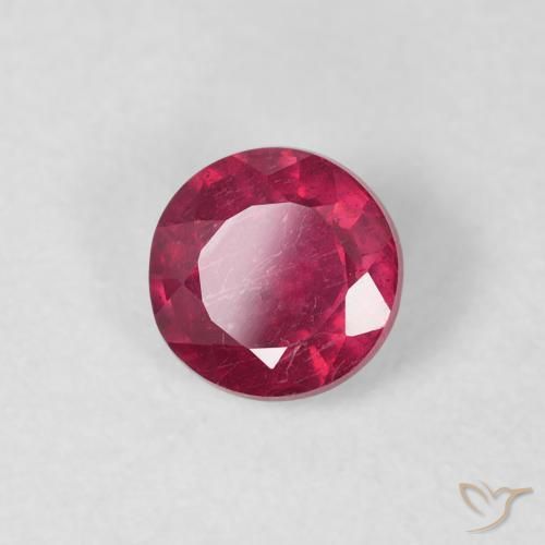 Rubino Rosso medio naturale da 0.81 ct, Rotondo, VS