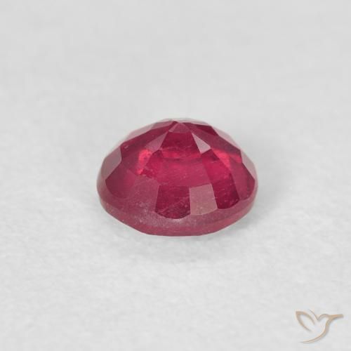 Rubino Rosso medio naturale da 0.81 ct, Rotondo, VS