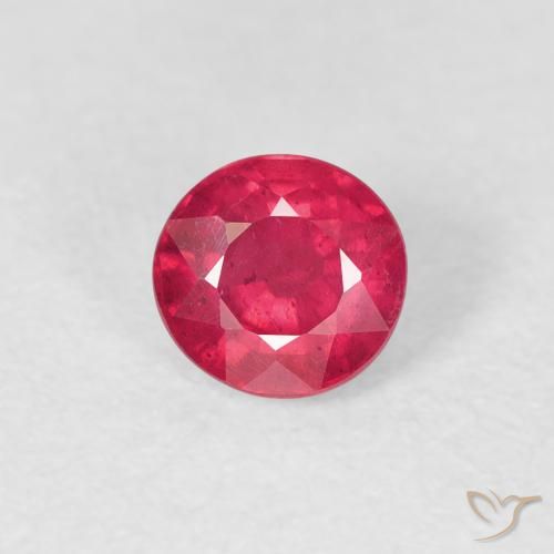 0.83ct Naturale Rosso medio Rubino, Rotondo, VS
