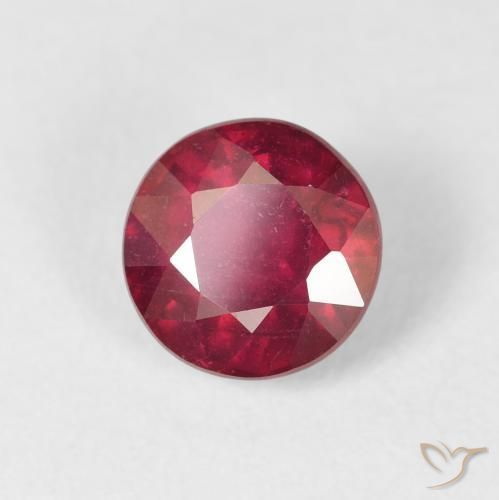 Rubino Sangue rosso naturale da 2.51 ct, Rotondo, VS-SI