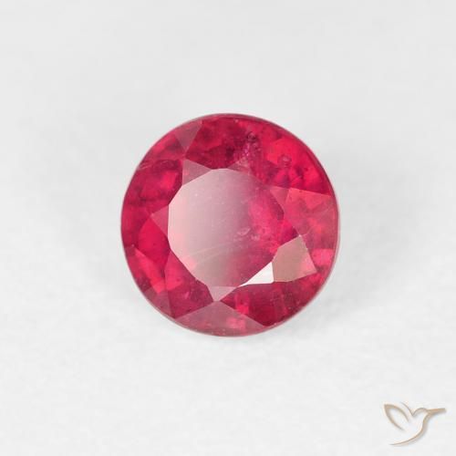 Rubino Rosso medio naturale da 0.99 ct, Rotondo, VS