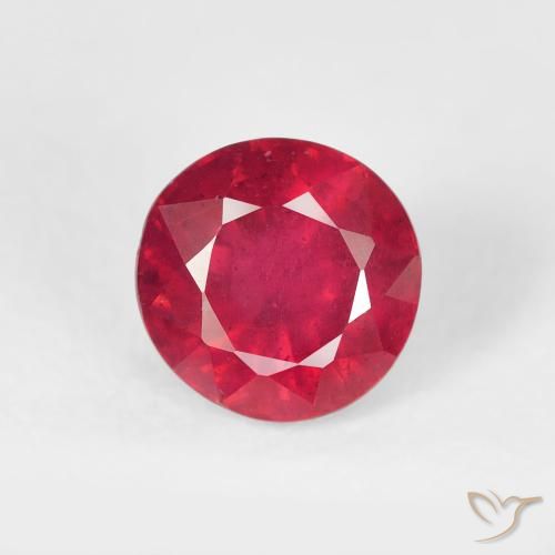 1.46ct Naturale Rosso medio Rubino, Rotondo, VS