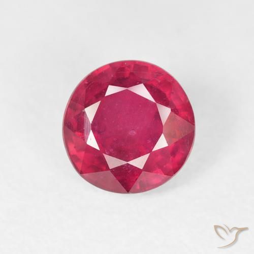 1.44ct Naturale Rosso medio Rubino, Rotondo, VS