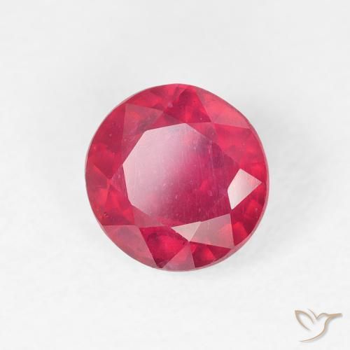 Rubino marmellata rossa naturale da 1.29 ct, Rotondo, VS
