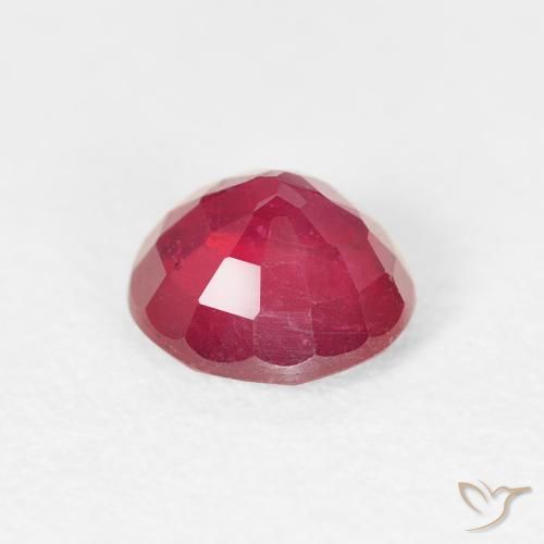Rubino marmellata rossa naturale da 1.29 ct, Rotondo, VS