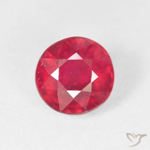 1.50ct Naturale Rosso medio Rubino, Rotondo, VS