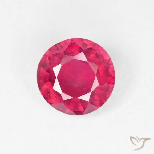 1.06ct Naturale Rosso medio Rubino, Rotondo, VS