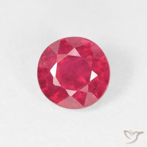 0.93ct Naturale Rosso tendente al rosa Rubino, Rotondo, VS