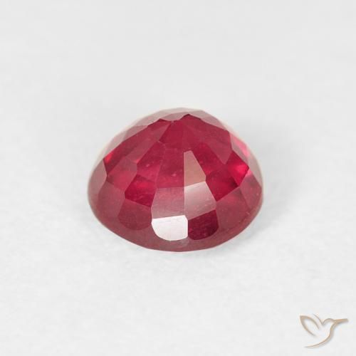 Rubino Rosso tendente al rosa naturale da 0.93 ct, Rotondo, VS