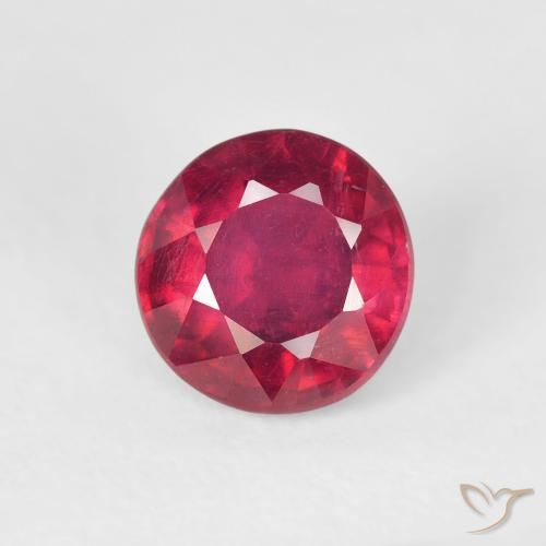 1.37ct Naturale Rosso chiaro Rubino, Rotondo, VS