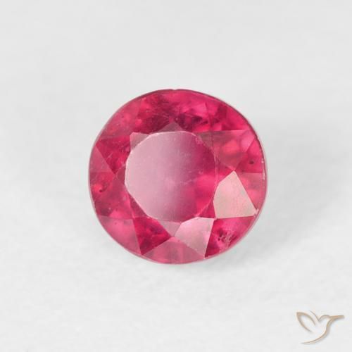 Rubino Rosso tendente al rosa naturale da 0.98 ct, Rotondo, VS