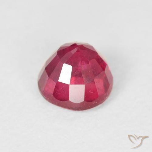 Rubino Rosso tendente al rosa naturale da 0.98 ct, Rotondo, VS
