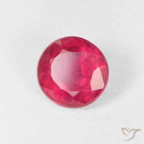 Rubino Rosso tendente al rosa naturale da 1.34 ct, Rotondo, VS