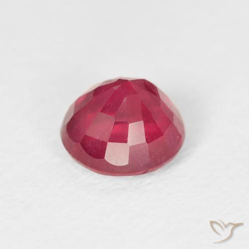 Rubino Rosso tendente al rosa naturale da 1.34 ct, Rotondo, VS