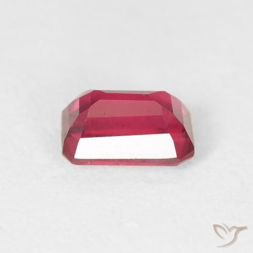 Rubino Rosso chiaro naturale da 1.00 ct, Ottagonale / Taglio smeraldo, VS