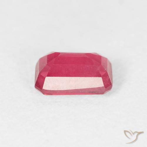 Rubino Rosso tendente al rosa naturale da 0.98 ct, Ottagonale / Taglio smeraldo, VS