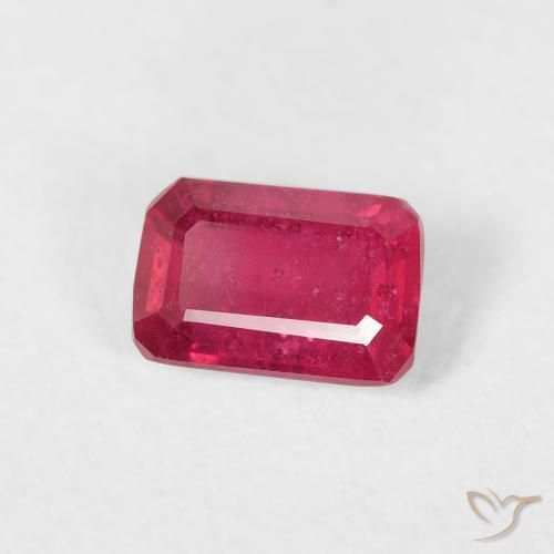Rubino Rosso chiaro naturale da 0.84 ct, Ottagonale / Taglio smeraldo, VS