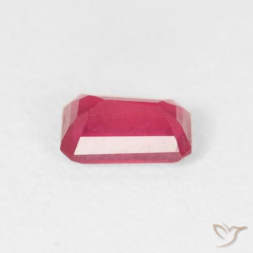 Rubino Rosso tendente al rosa naturale da 0.80 ct, Ottagonale / Taglio smeraldo, VS