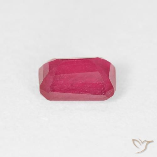 Rubino Rosso medio naturale da 0.86 ct, Ottagonale / Taglio smeraldo, VS