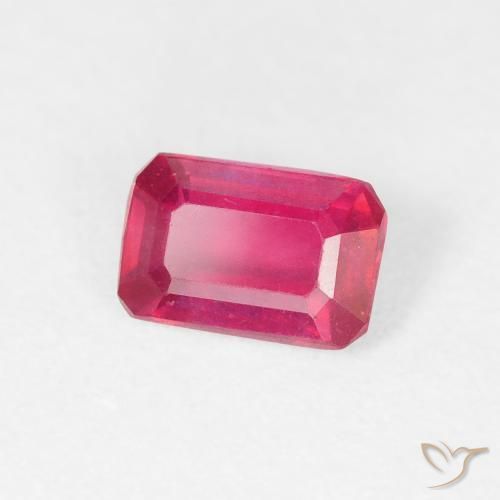 Rubino Rosso medio naturale da 0.77 ct, Ottagonale / Taglio smeraldo, VS