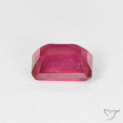Rubino Cremisi Profondo naturale da 1.05 ct, Ottagonale / Taglio smeraldo, VS