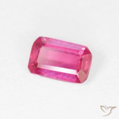 Rubino Rosso tendente al rosa naturale da 0.67 ct, Ottagonale / Taglio smeraldo, VS