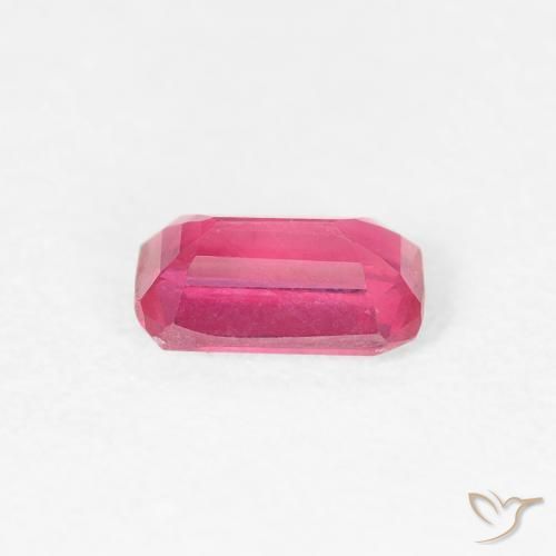 Rubino Rosso tendente al rosa naturale da 0.67 ct, Ottagonale / Taglio smeraldo, VS