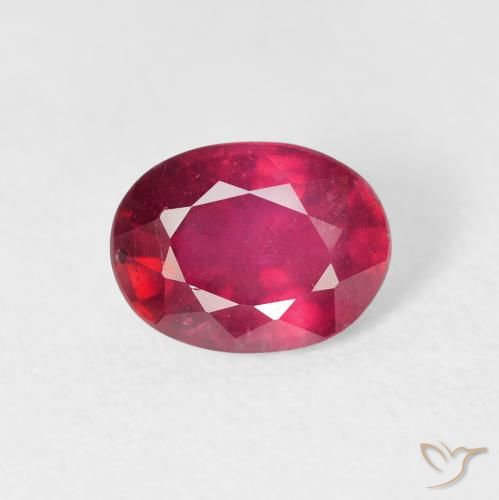 1.86ct Naturale Rosa rossastro intenso Rubino, Ovale, VS