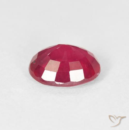 Rubino Rosa rossastro intenso naturale da 1.86 ct, Ovale, VS