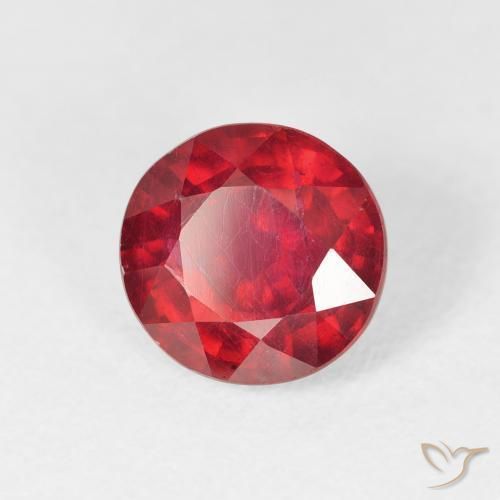 Rubino marmellata rossa naturale da 2.92 ct, Rotondo, VS