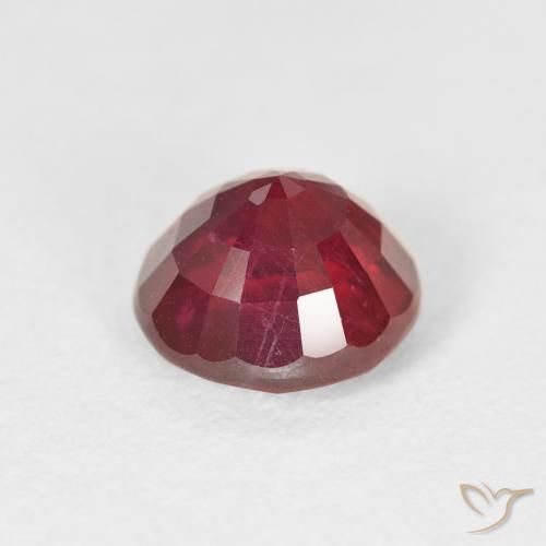 Rubino marmellata rossa naturale da 2.92 ct, Rotondo, VS